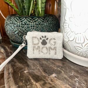 White dog mom wallet